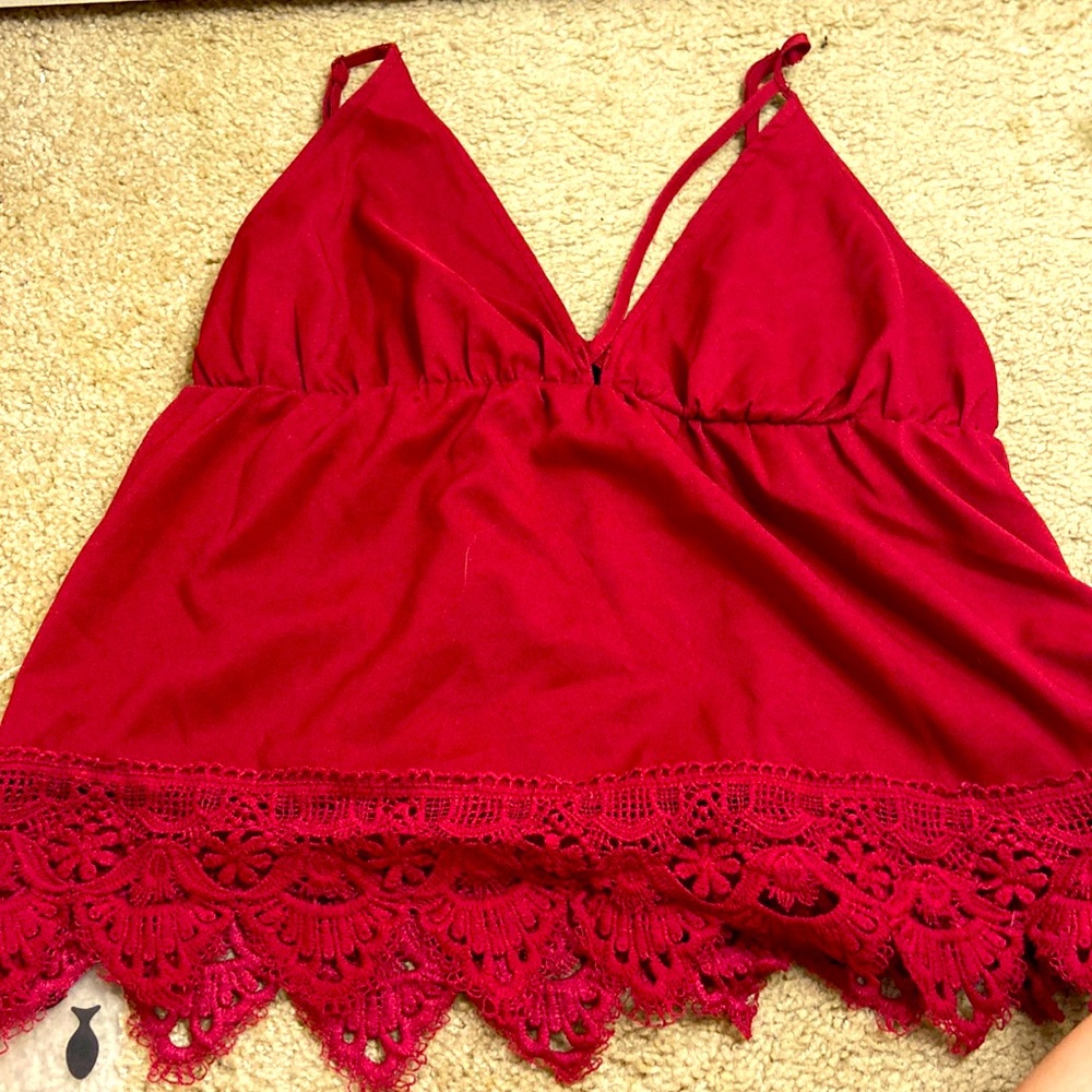 SHEIN TANK TOP MAROON/ RED SMALL NEVER BEEN WORN